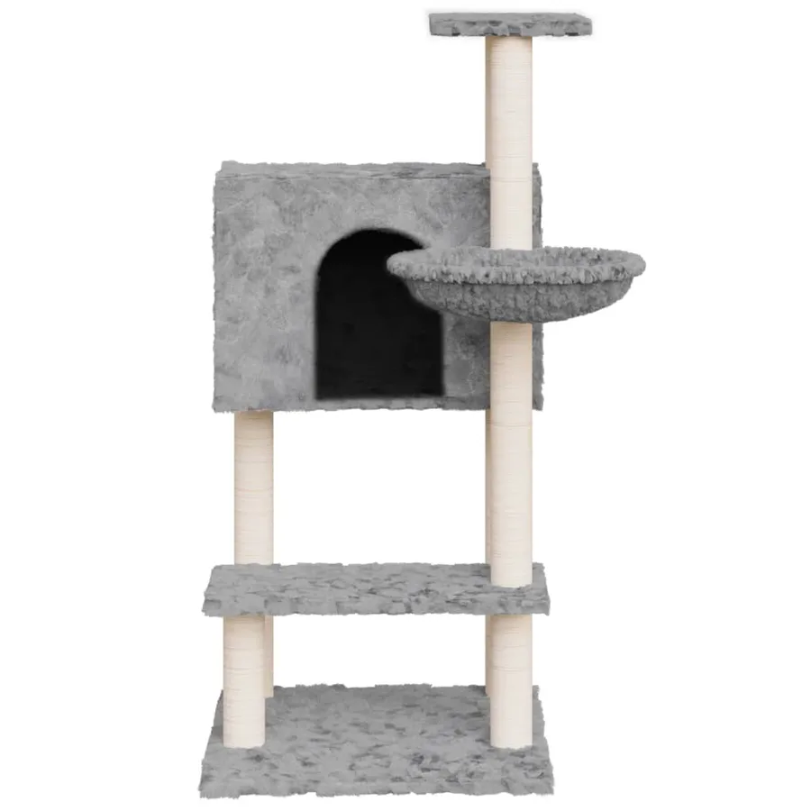 Arbre à chat avec griffoirs en sisal Gris clair 108,5 cm - 4