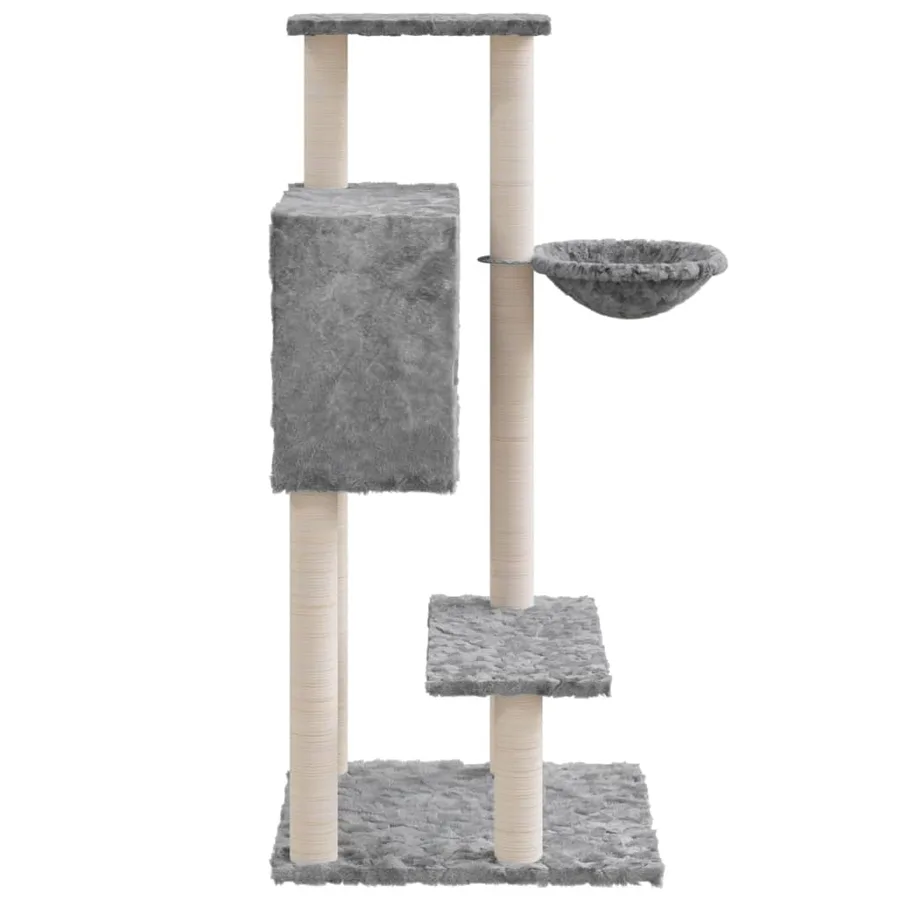 Arbre à chat avec griffoirs en sisal Gris clair 108,5 cm - 5