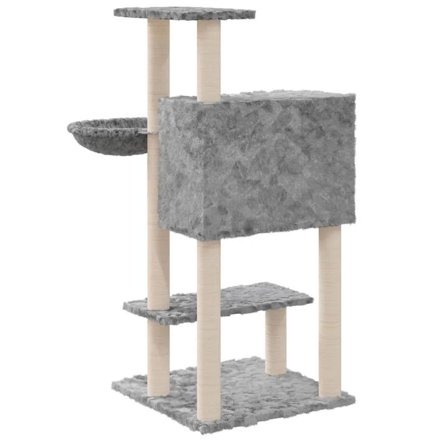 Arbre à chat avec griffoirs en sisal Gris clair 108,5 cm - 6