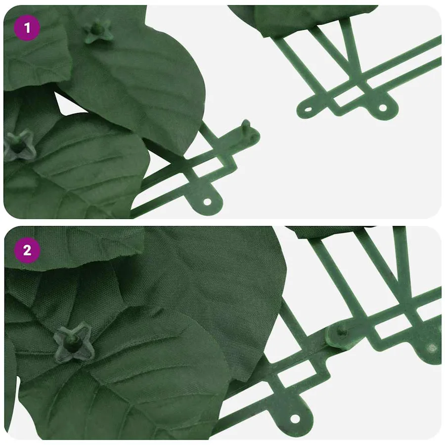 Écran de balcon avec feuilles vert foncé 500x75 cm - 6