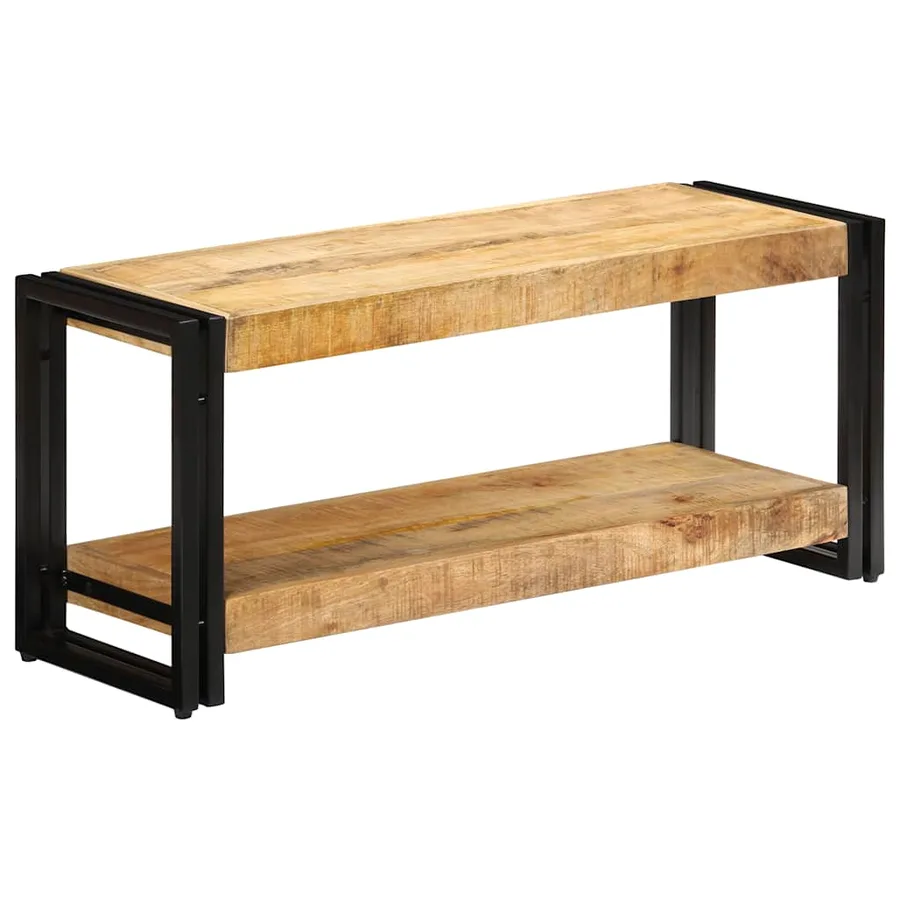 Meuble TV 90x30x40 cm Bois de manguier massif - 10