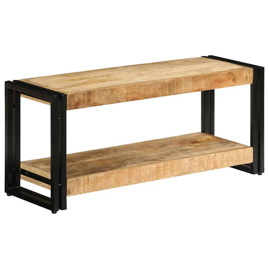 Meuble TV 90x30x40 cm Bois de manguier massif - 11