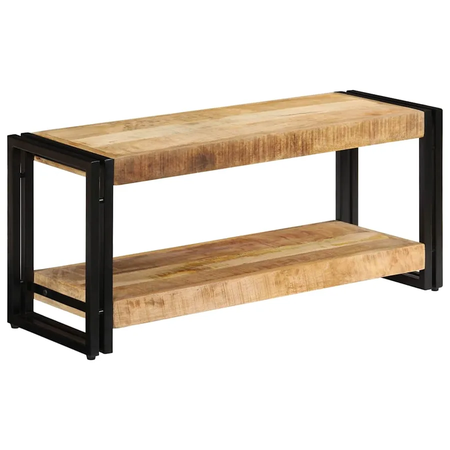 Meuble TV 90x30x40 cm Bois de manguier massif - 12