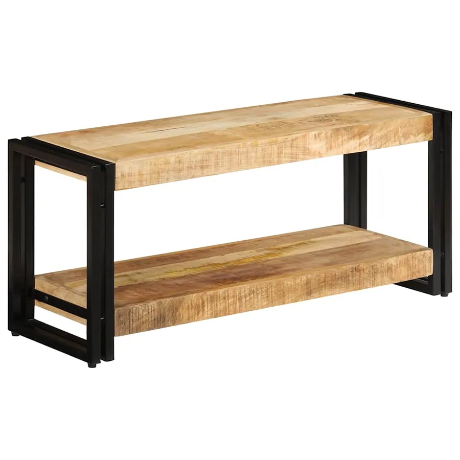 Meuble TV 90x30x40 cm Bois de manguier massif - 13