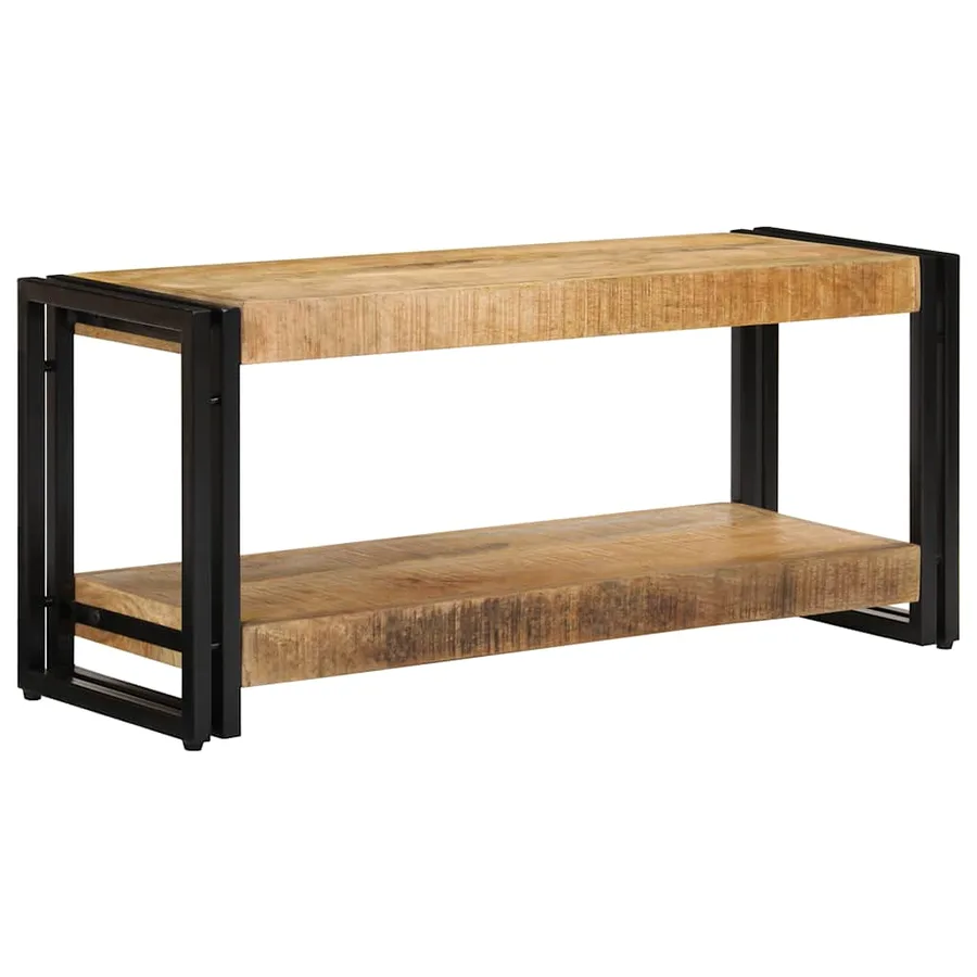 Meuble TV 90x30x40 cm Bois de manguier massif - 4