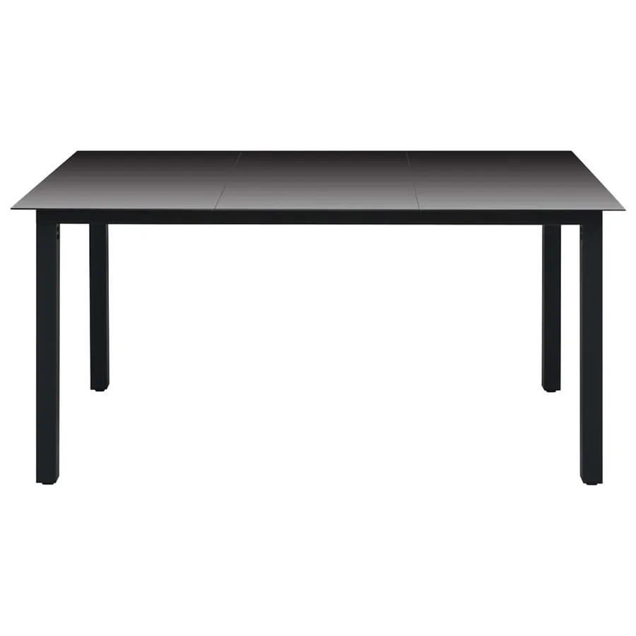 Ensemble à manger de jardin 5 pcs noir - 4