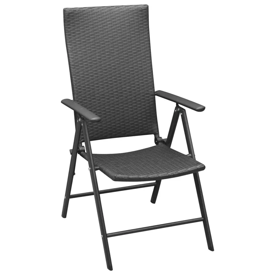 Ensemble à manger de jardin 5 pcs noir - 6