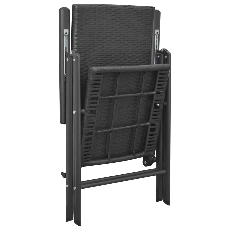 Ensemble à manger de jardin 5 pcs noir - 9