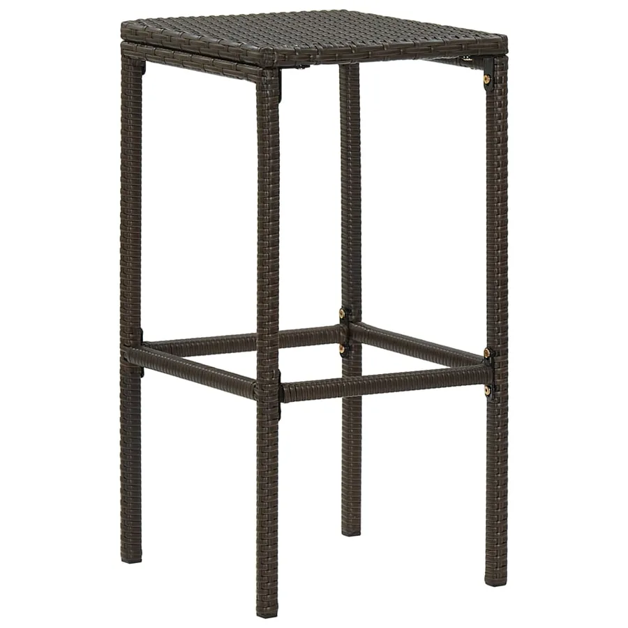 Ensemble de bar de jardin avec coussins 7 pcs Marron - 9