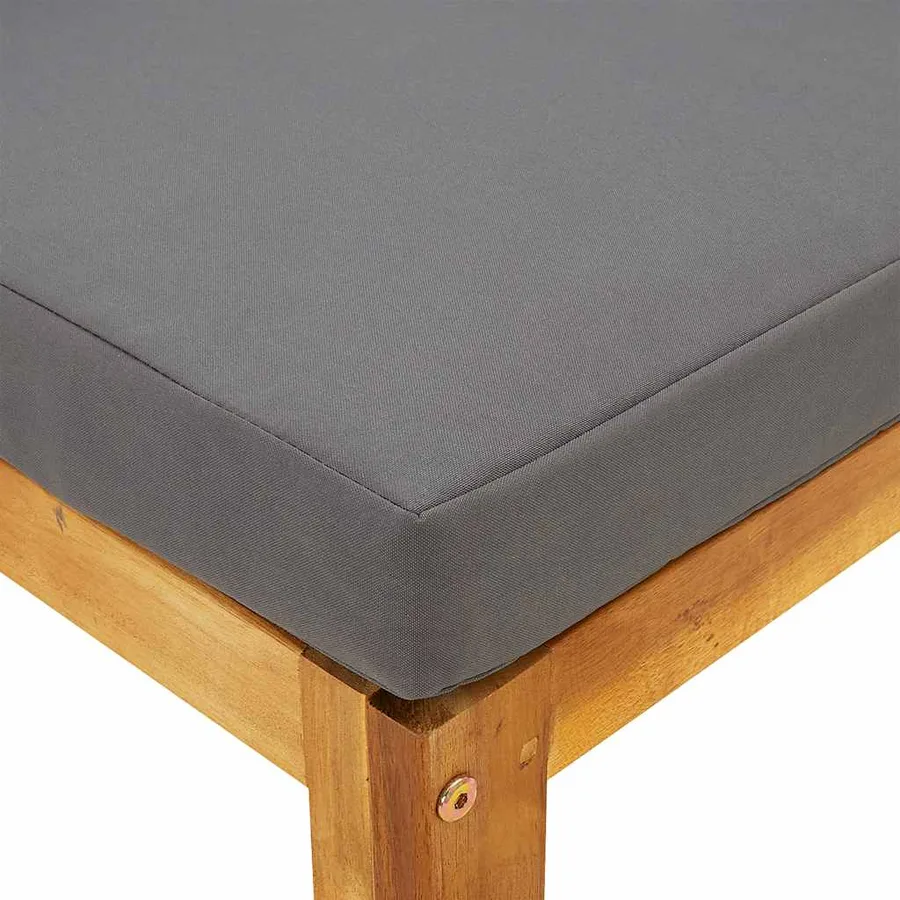 Salon de jardin 2 pcs avec coussin Bois d'acacia solide - 10