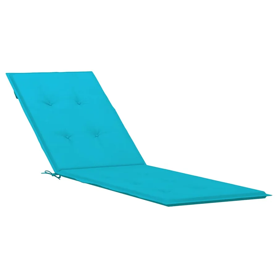 Coussin de chaise longue turquoise tissu oxford - 2