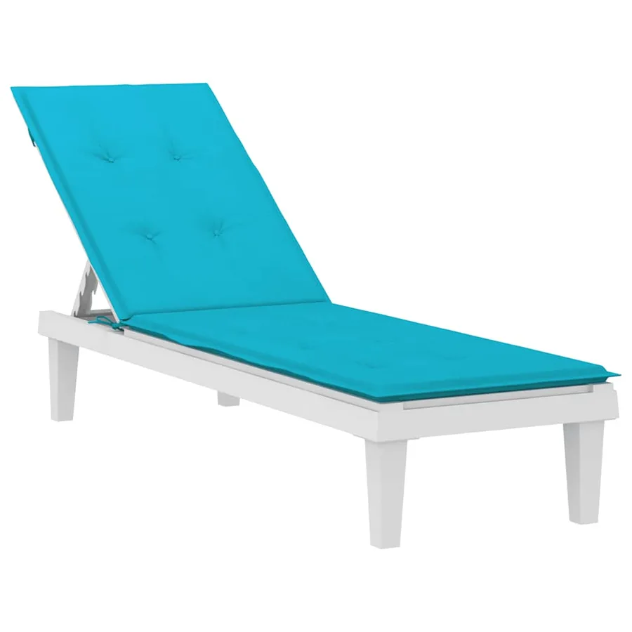 Coussin de chaise longue turquoise tissu oxford - 3