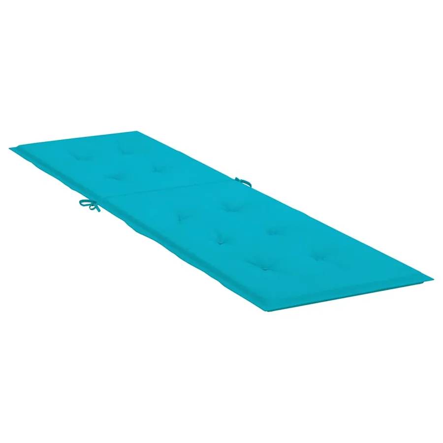 Coussin de chaise longue turquoise tissu oxford - 4