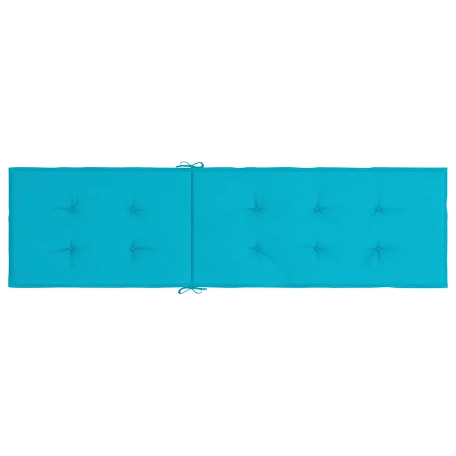 Coussin de chaise longue turquoise tissu oxford - 5