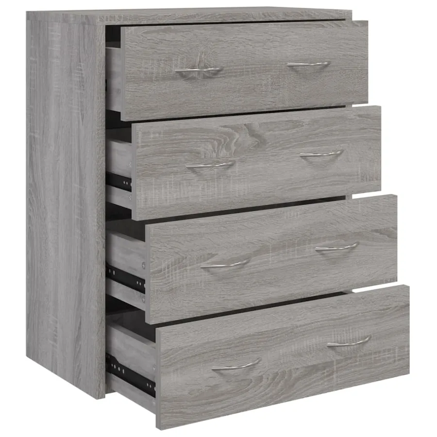 Buffet avec 4 tiroirs 60x30,5x71 cm Sonoma gris - 2