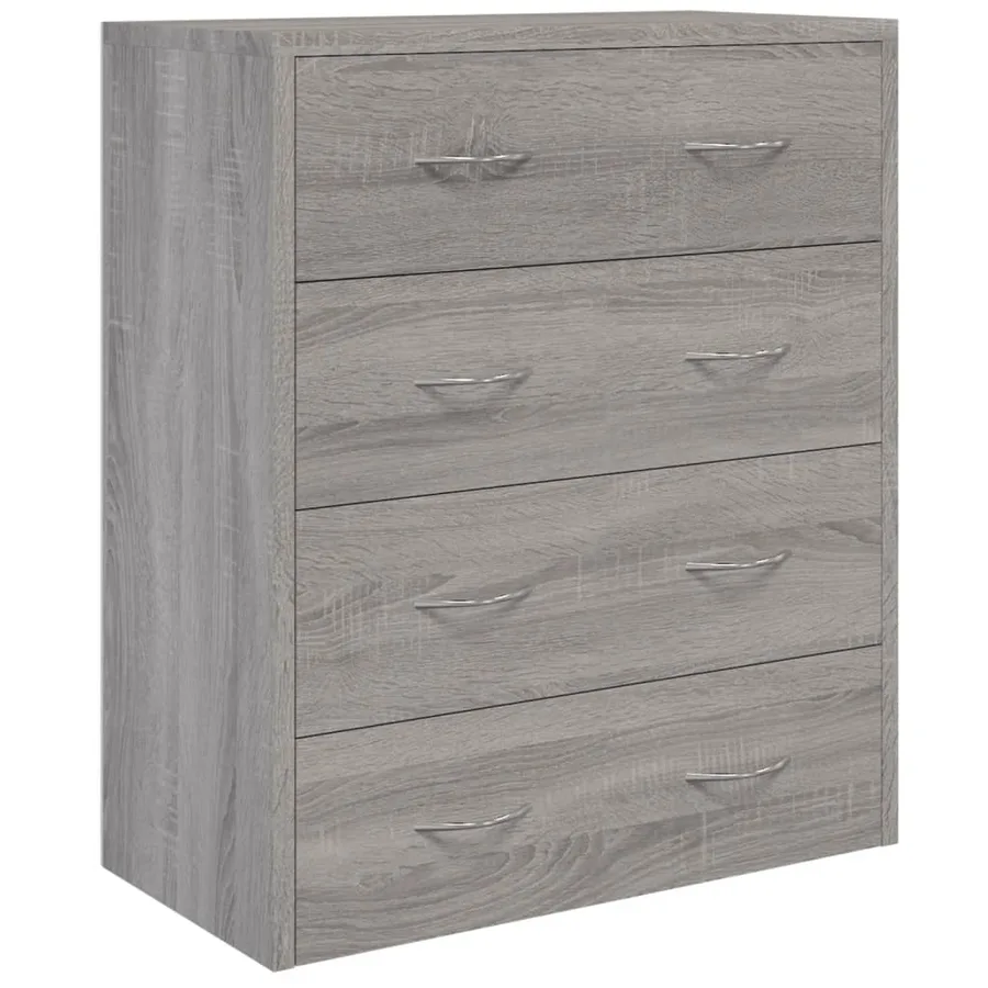 Buffet avec 4 tiroirs 60x30,5x71 cm Sonoma gris - 3