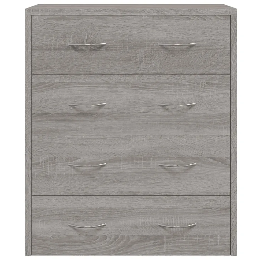 Buffet avec 4 tiroirs 60x30,5x71 cm Sonoma gris - 4