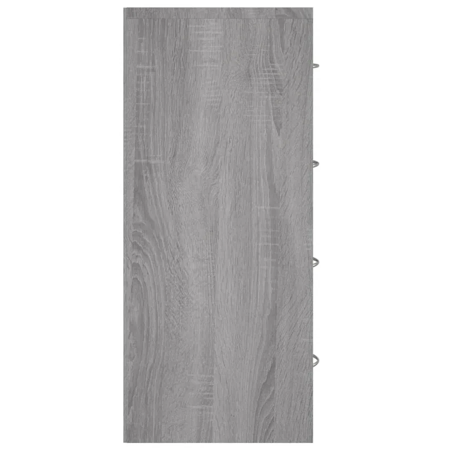 Buffet avec 4 tiroirs 60x30,5x71 cm Sonoma gris - 5