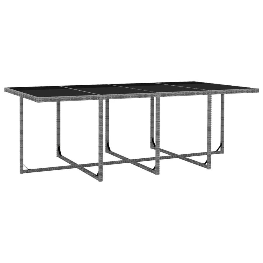 Ensemble à manger d'extérieur 13 pcs coussins rotin anthracite - 5
