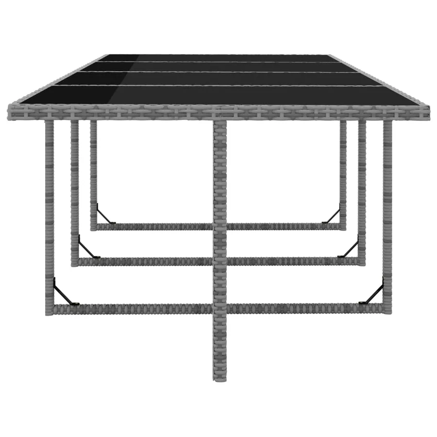 Ensemble à manger d'extérieur 13 pcs coussins rotin anthracite - 6