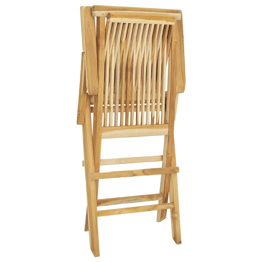 Ensemble à manger d'extérieur 5pcs Bois solide de teck - 10