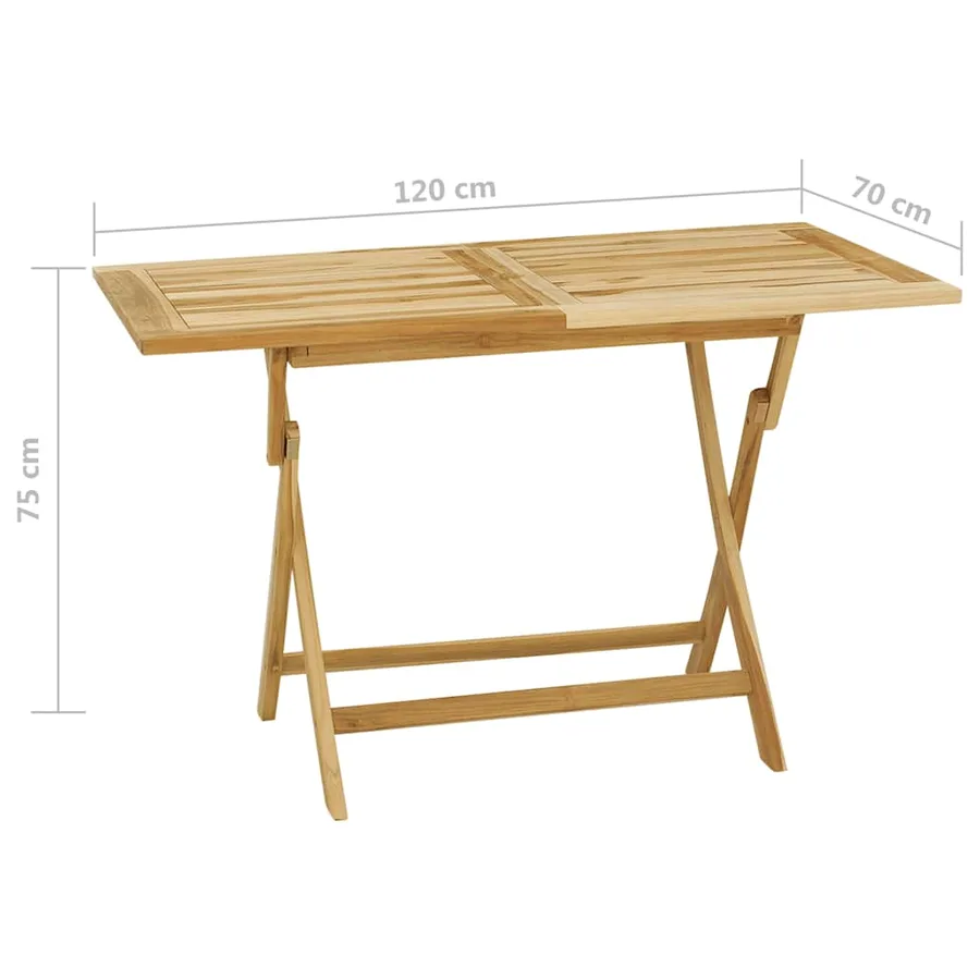 Ensemble à manger d'extérieur 5pcs Bois solide de teck - 11