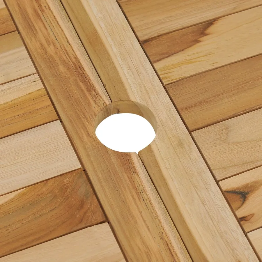 Ensemble à manger d'extérieur 5pcs Bois solide de teck - 13