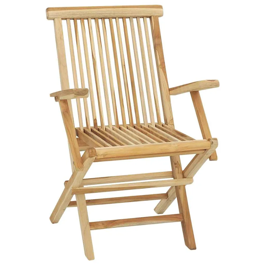 Ensemble à manger d'extérieur 5pcs Bois solide de teck - 7