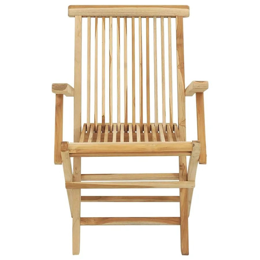 Ensemble à manger d'extérieur 5pcs Bois solide de teck - 8