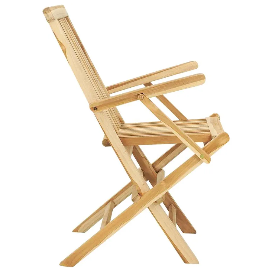 Ensemble à manger d'extérieur 5pcs Bois solide de teck - 9