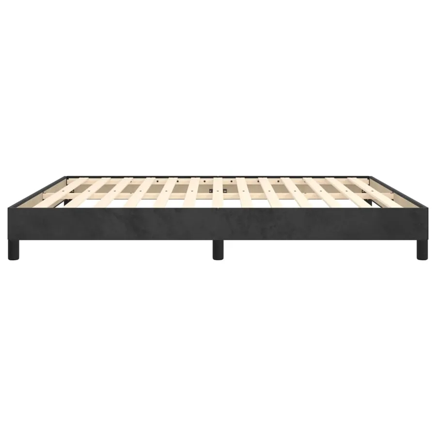 Cadre de lit sans matelas noir 160x200 cm velours - 6