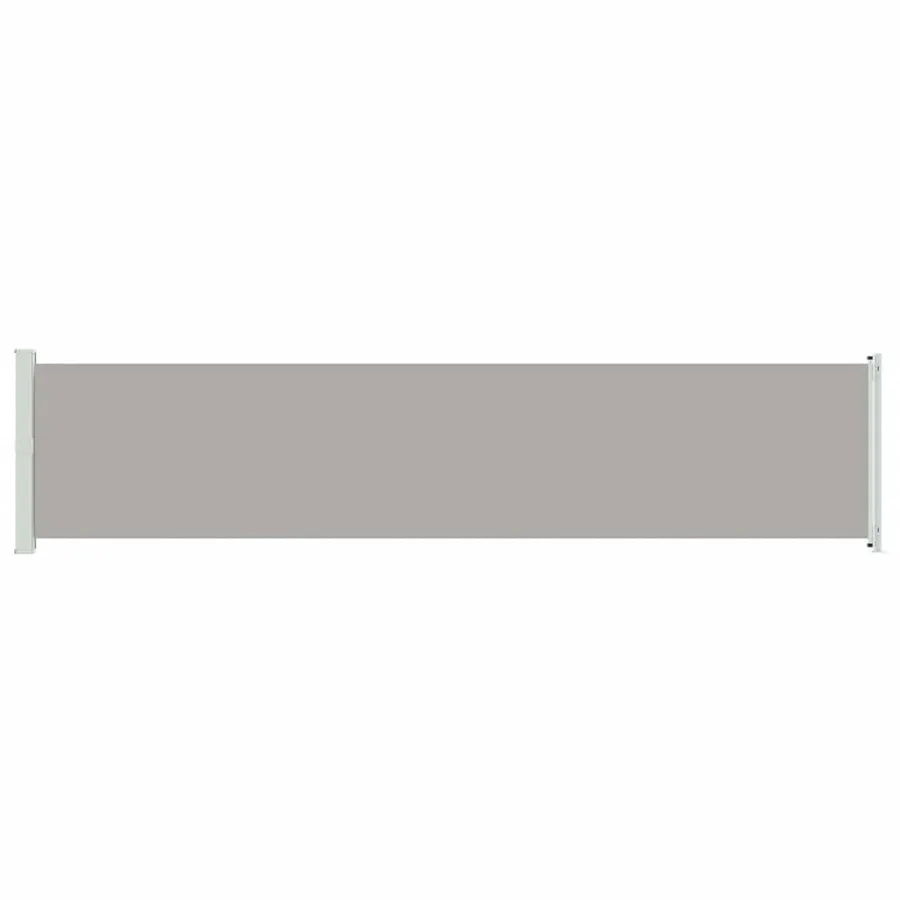 Auvent latéral rétractable de patio 140x600 cm Gris - 4