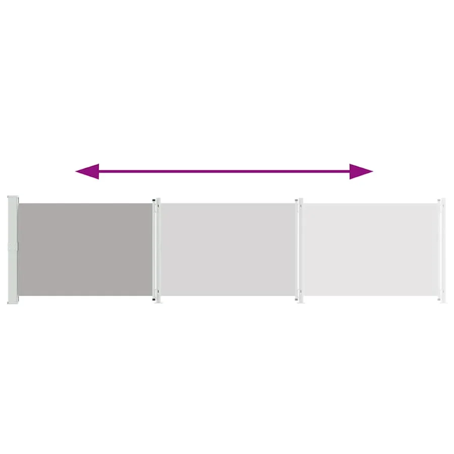 Auvent latéral rétractable de patio 140x600 cm Gris - 8