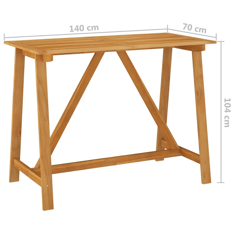 Ensemble de bar d'extérieur 7 pcs Bois d'acacia massif - 12