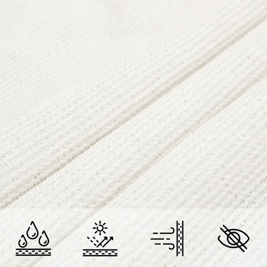 Voile d'ombrage 160 g/m² Blanc 5x6 m PEHD - 7