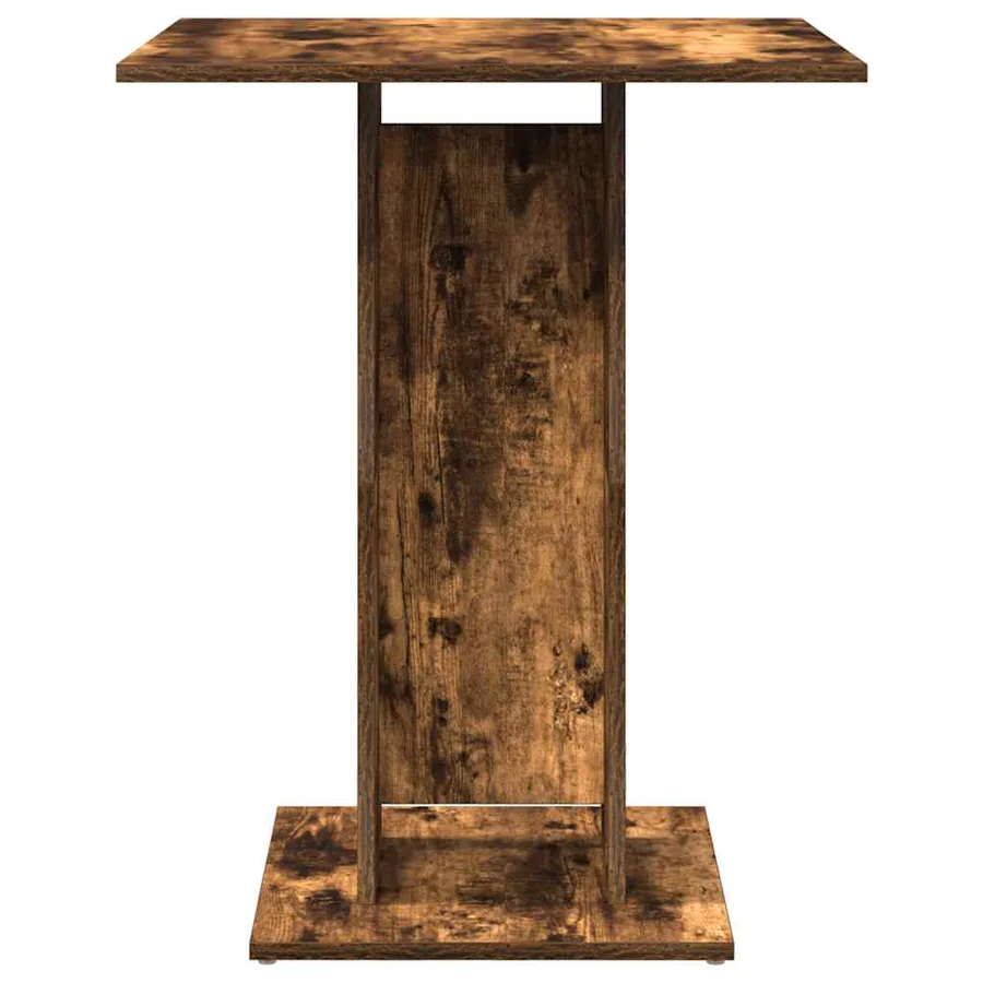 Table de bistro Chêne fumé 60x60x75 cm Bois d'ingénierie - 4