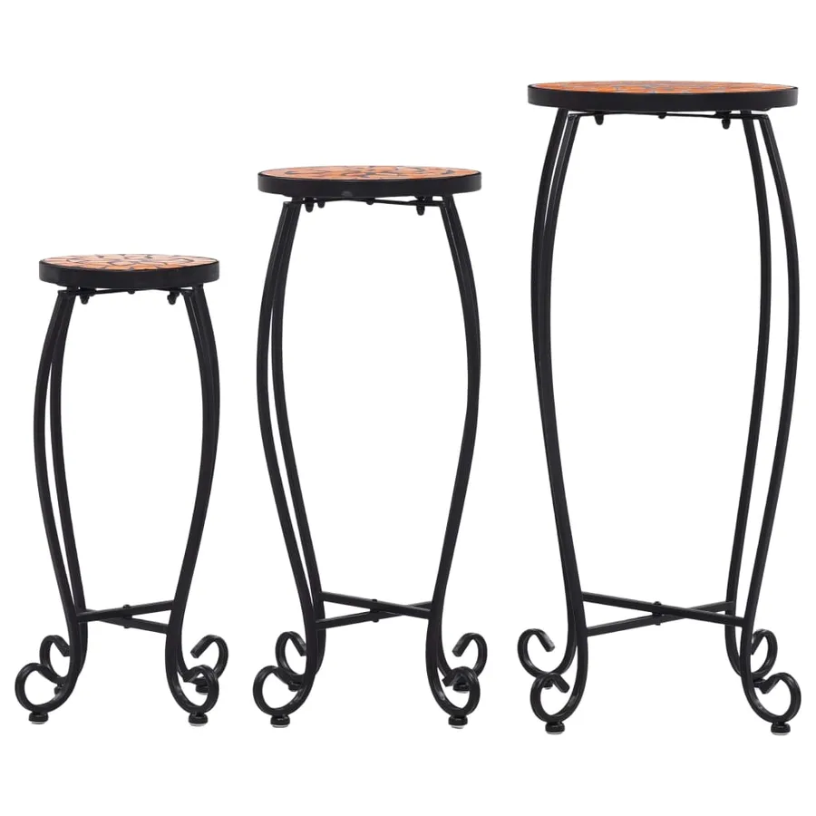 Tables mosaïque 3 pcs Terre cuite Céramique - 3