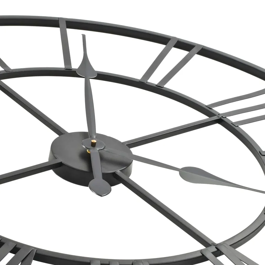Horloge murale vintage avec mouvement à quartz Métal 80 cm XXL - 4