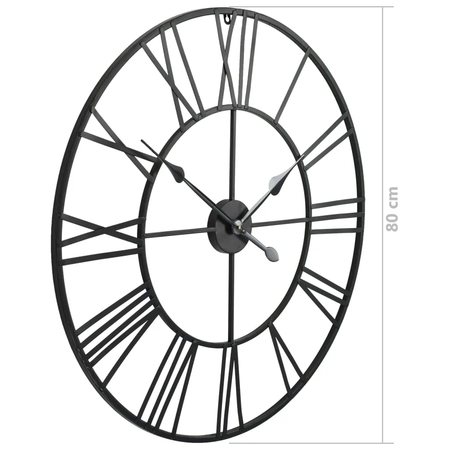 Horloge murale vintage avec mouvement à quartz Métal 80 cm XXL - 6
