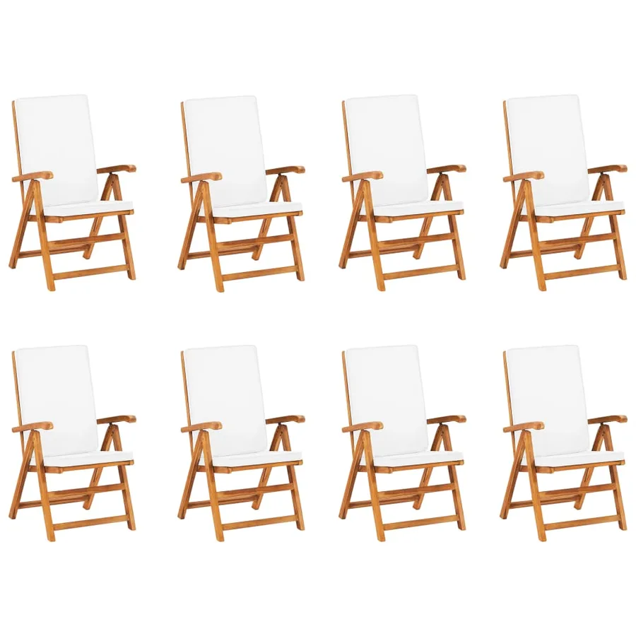Ensemble à manger de jardin 9 pcs coussins Bois de teck massif - 4