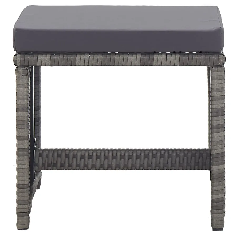 Ensemble de salle à manger d'extérieur et coussins 17 pcs Gris - 11