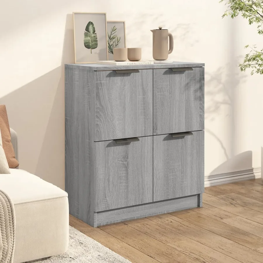 Buffet Sonoma gris 60x30x70 cm Bois d'ingénierie - 3