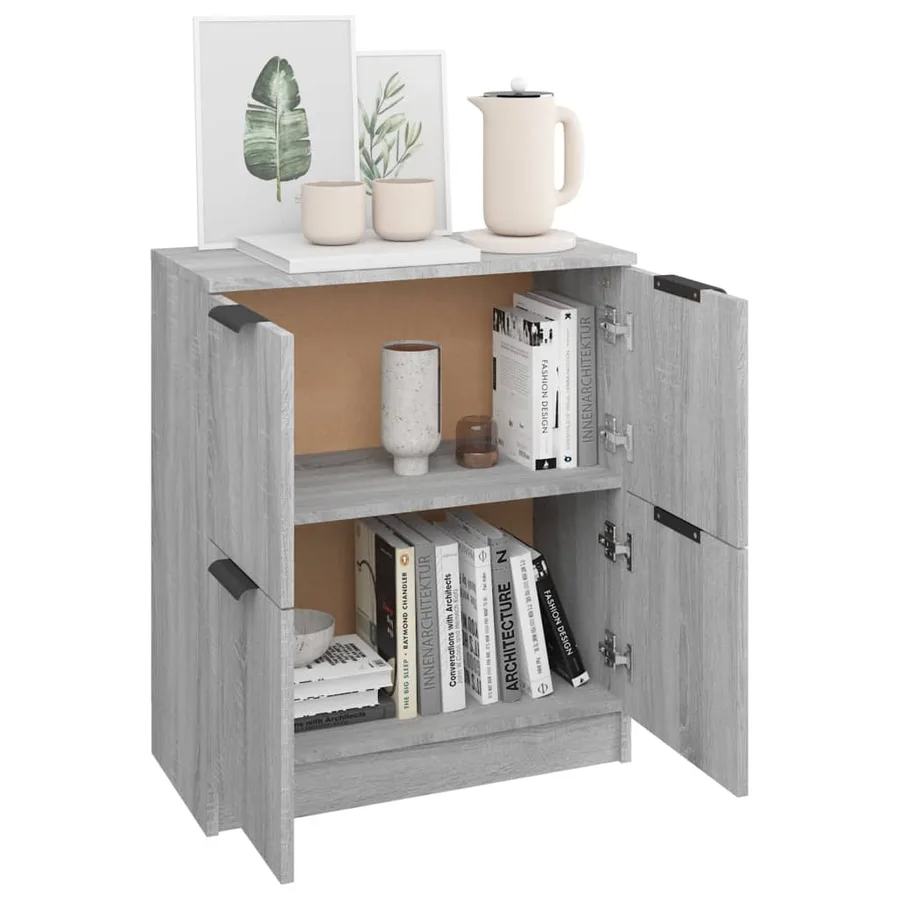 Buffet Sonoma gris 60x30x70 cm Bois d'ingénierie - 4
