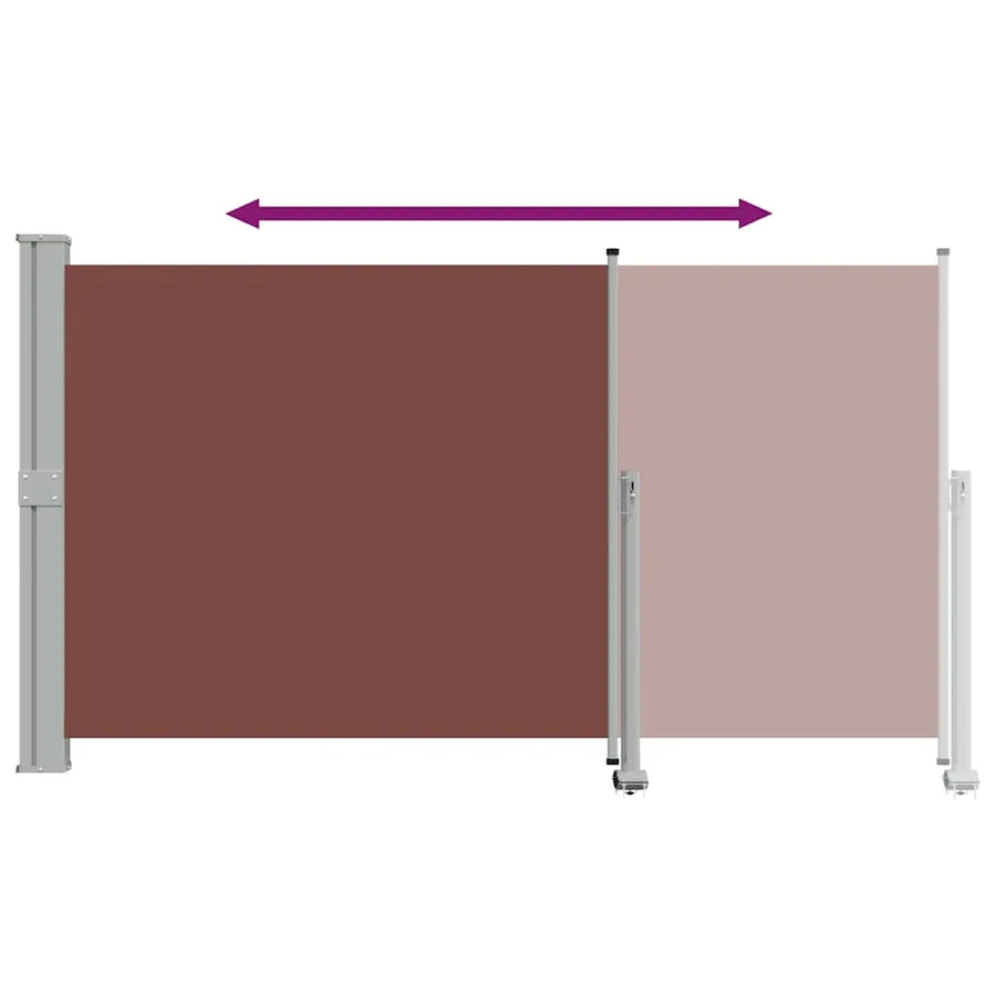 Auvent latéral rétractable de patio 140 x 300 cm Marron - 8
