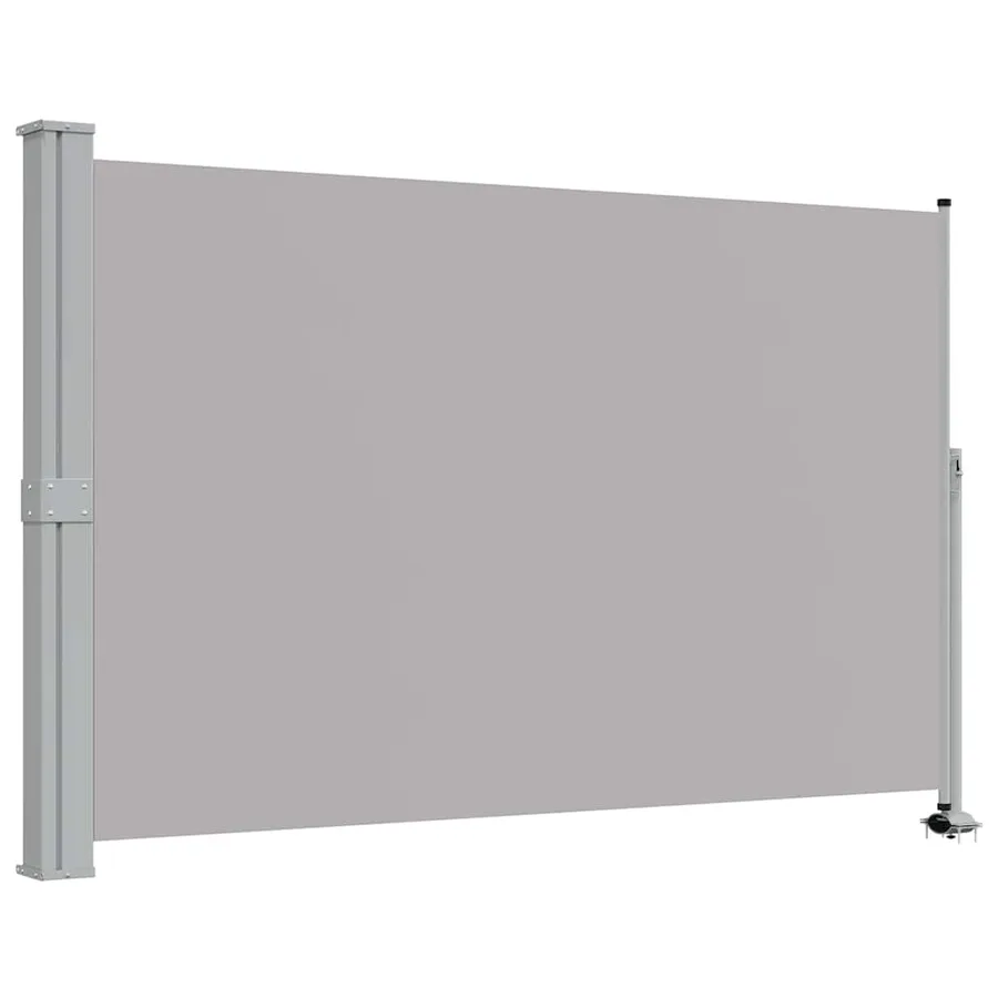 Auvent latéral rétractable de patio 160 x 300 cm Gris - 2