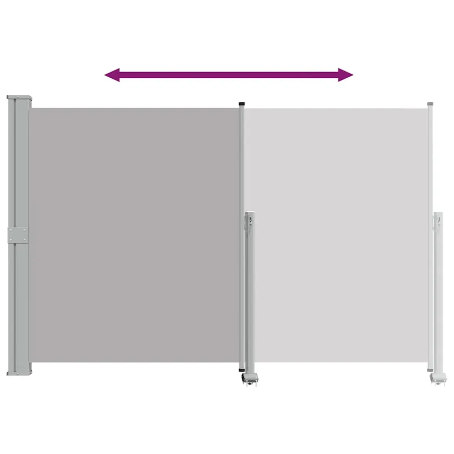 Auvent latéral rétractable de patio 160 x 300 cm Gris - 8