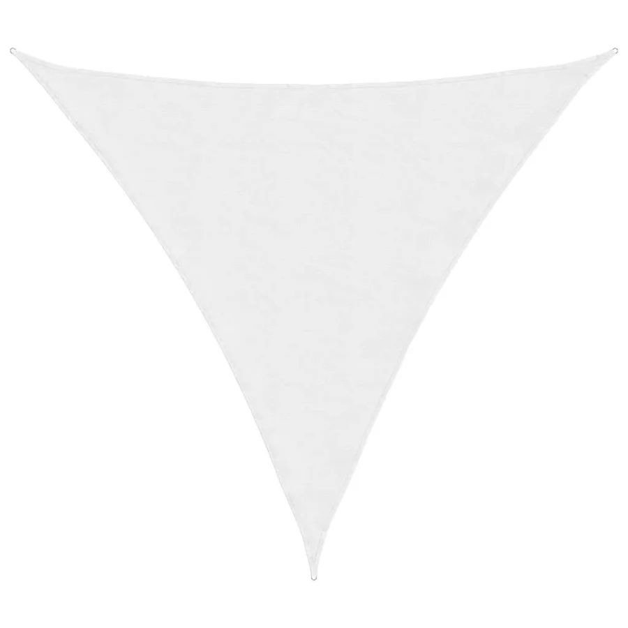 Voile de parasol tissu oxford triangulaire 4x4x4 m blanc - 2