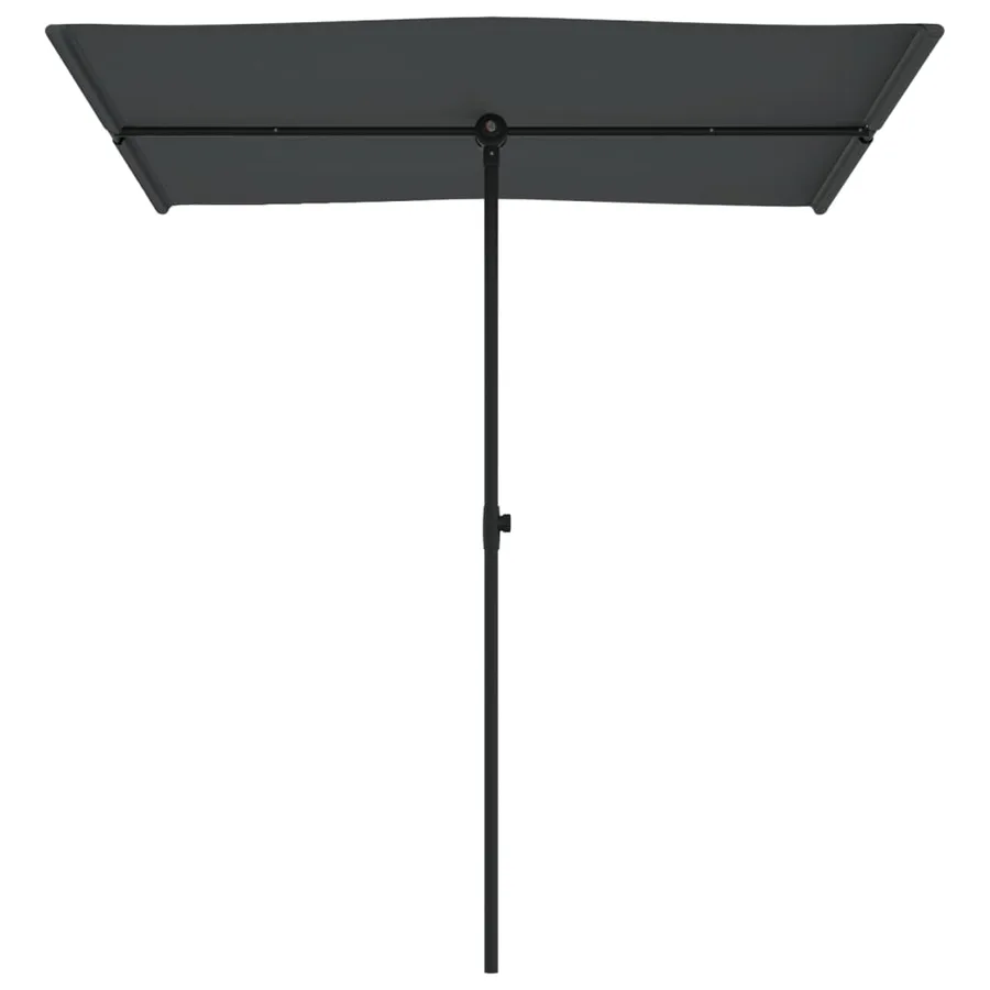 Parasol de jardin avec mât en aluminium 180x110 cm anthracite - 4