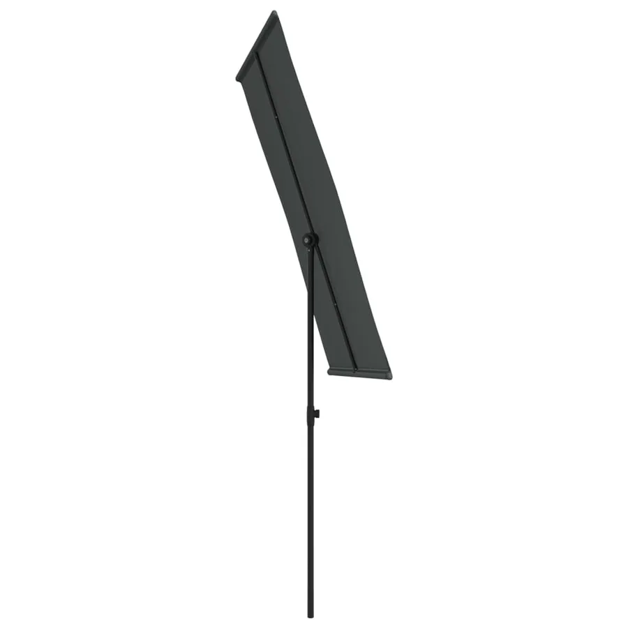 Parasol de jardin avec mât en aluminium 180x110 cm anthracite - 5