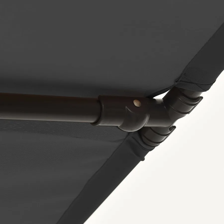 Parasol de jardin avec mât en aluminium 180x110 cm anthracite - 9